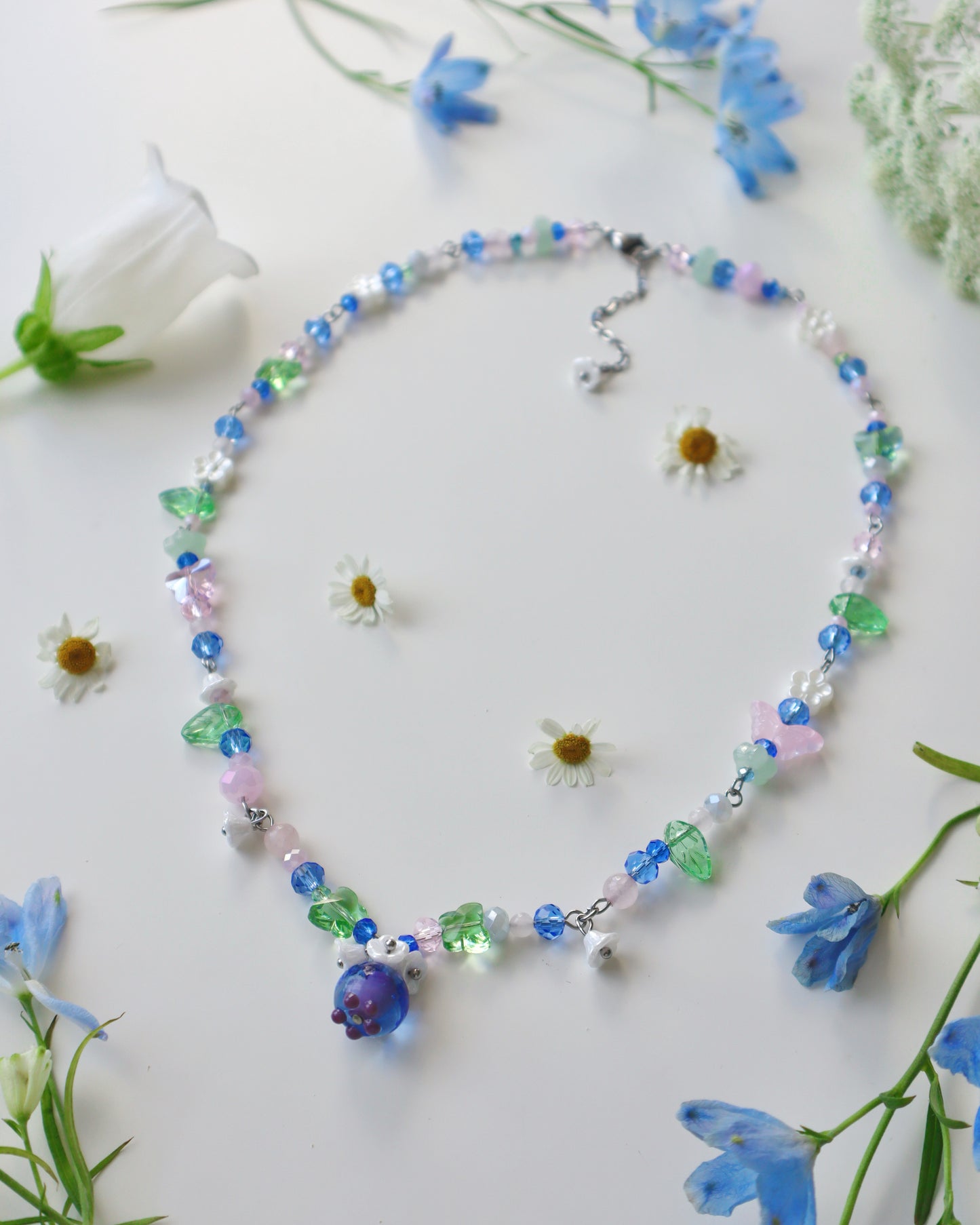 "Dear" Blueberry Necklace