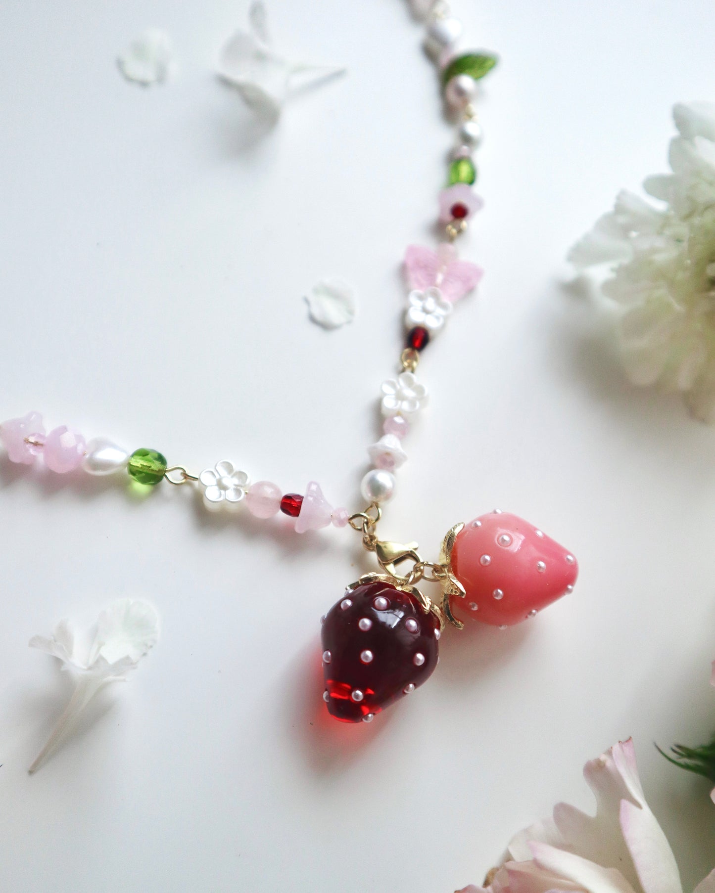 "Sweetest Regards" Strawberry Necklace