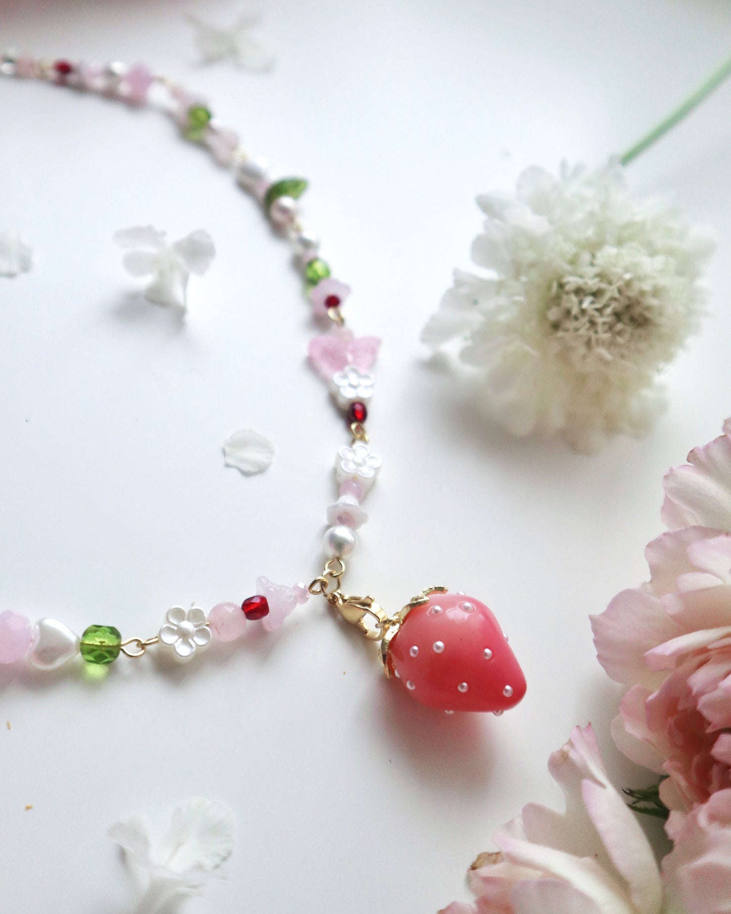 "Sweetest Regards" Strawberry Necklace